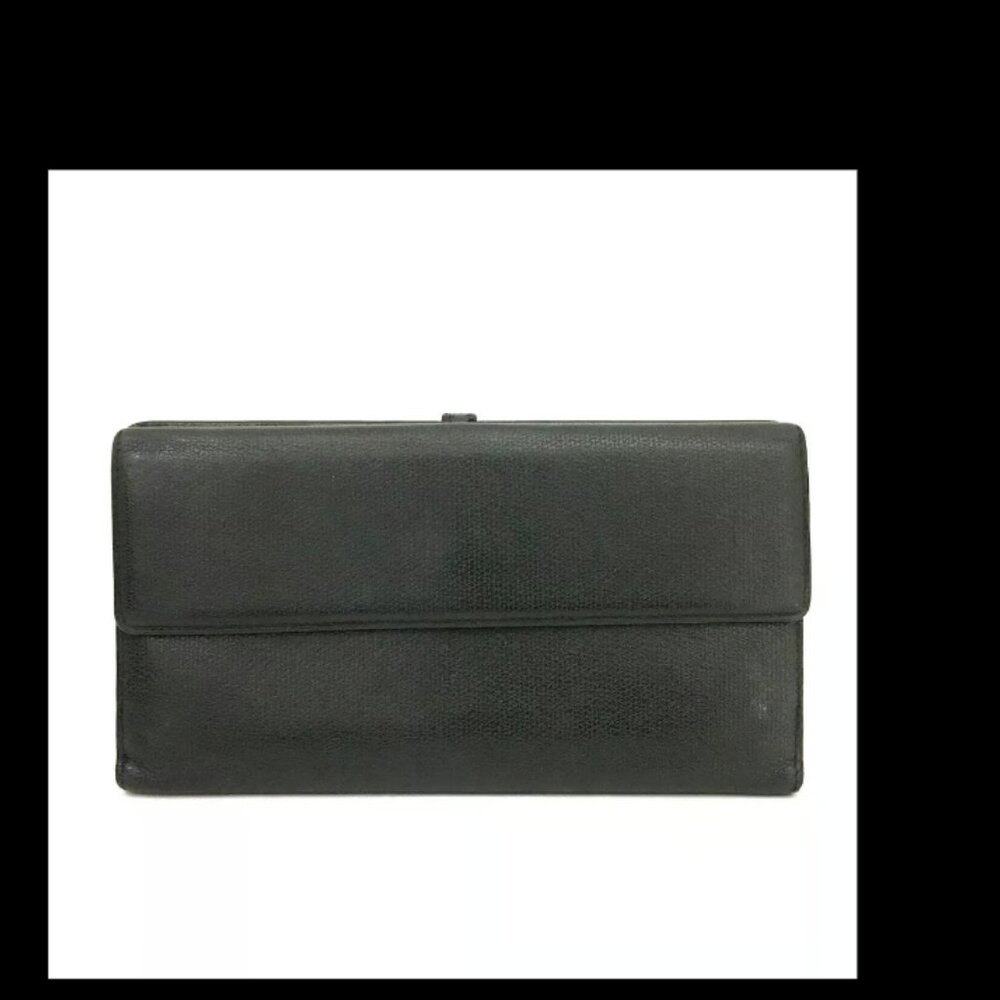 Authentic Chanel Coco Button Cc Logo Leather Long… - image 3